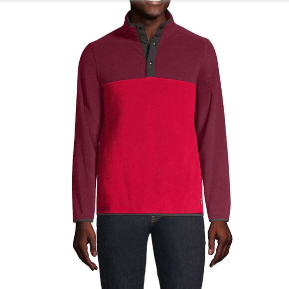 Blake Shelton Lands End 1/4 T-Snap Fleece Pullover Sweatshirt Mens Size XL - Picture 9 of 9